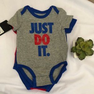 NWT Nike 3pc Bodysuit set - Game Royal, 6m